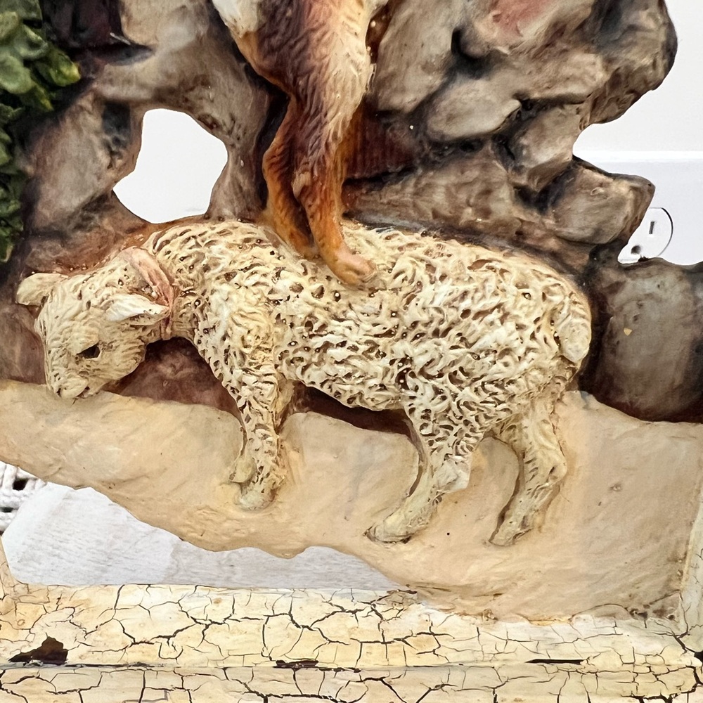 Vintage Shabby Chic Wood Rustic Animal Relief Wall Art - Picture 8 of 16
